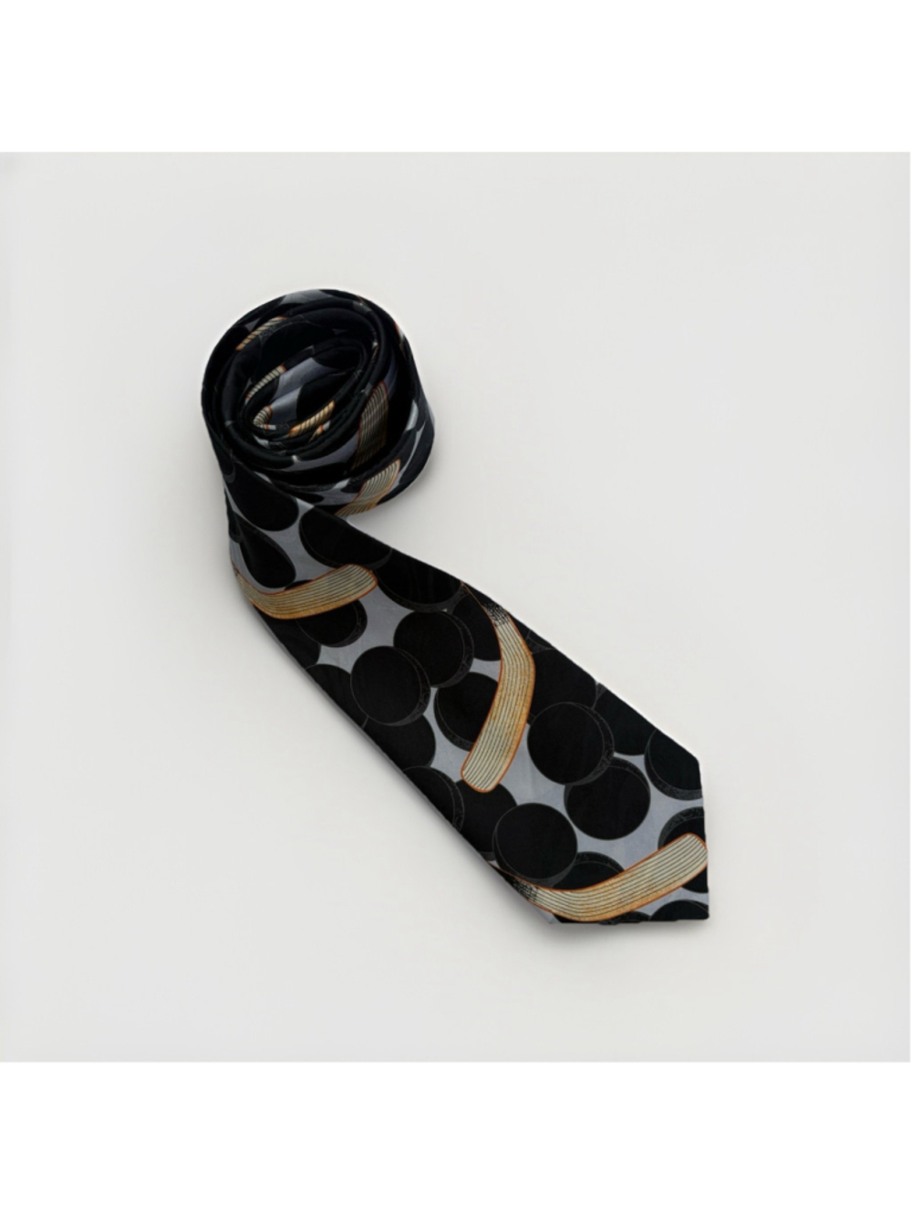 Stephen Harris Handmade Hockey Puck Tie Sports Theme Necktie